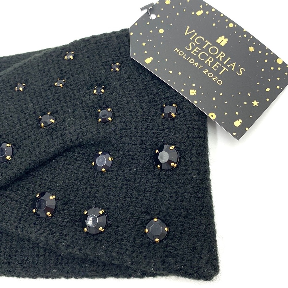 Victoria’s Secret Black Embellished Ear Warmer Headband - Picture 4 of 11